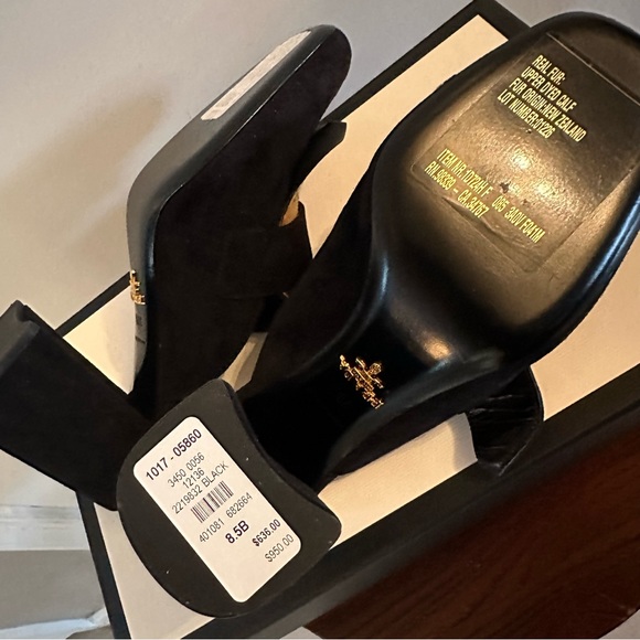 Prada High-Heeled Suede Leopard Slides - Picture 4 of 6